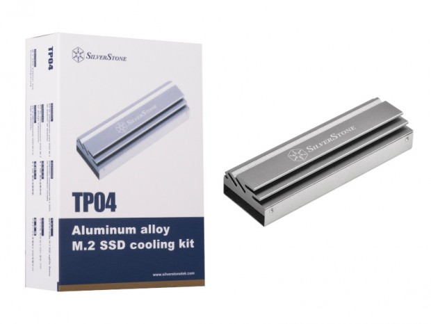 SilverStone、2層設計のアルミニウム製M.2 SSDヒートシンク「TP04」