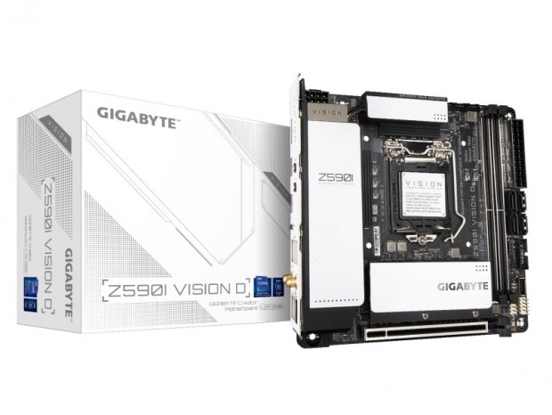 GIGABYTE、Z590チップ採用のクリエイター向けMini-ITX「Z590I VISION D」発売