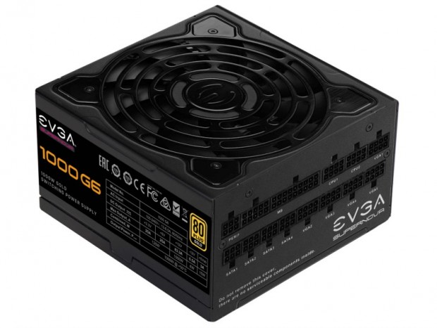 奥行き140mmの1,000WフルモジュラーGOLD認証電源、EVGA「SuperNOVA G6」