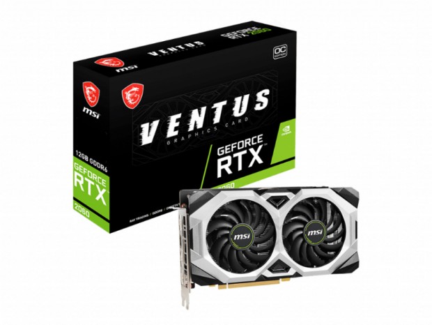 MSI、「VENTUS」シリーズからビデオメモリ12GBのGeForce RTX 2060計2モデル