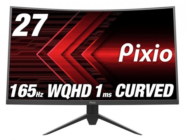 165Hz/1ms対応のWQHD曲面ゲーミング液晶、Pixio「PXC277」など2機種