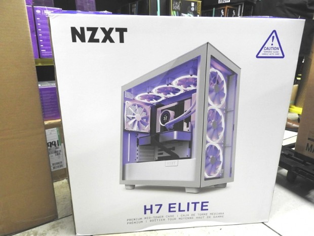 真っ白なハイエンドミドルタワーPCケース、NZXT「H7 Elite」の実機展示