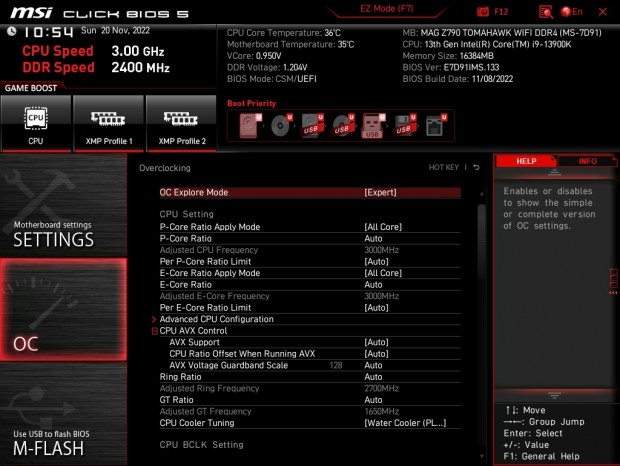 MAG Z790 TOMAHAWK WIFI DDR4 Click BIOS 5