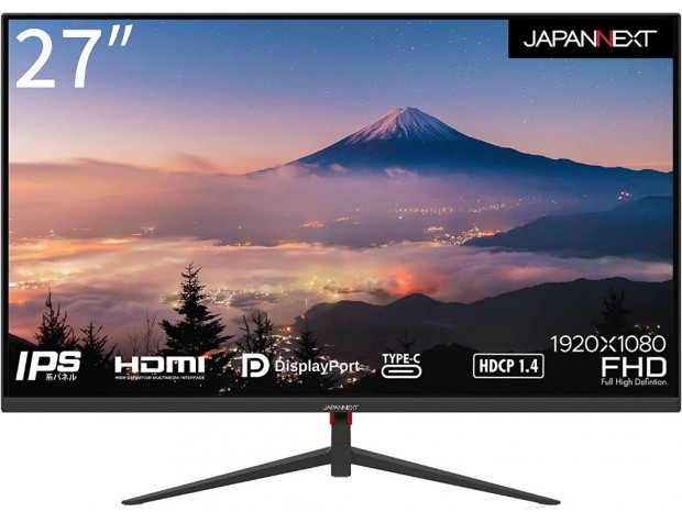 税込約2万円からのIPSパネル採用27型フルHD液晶ディスプレイがJAPANNEXTから