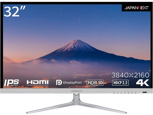 HDR対応の32型フレームレス4K液晶ディスプレイ、JAPANNEXT「JN-IPS320FLUHDR-N」