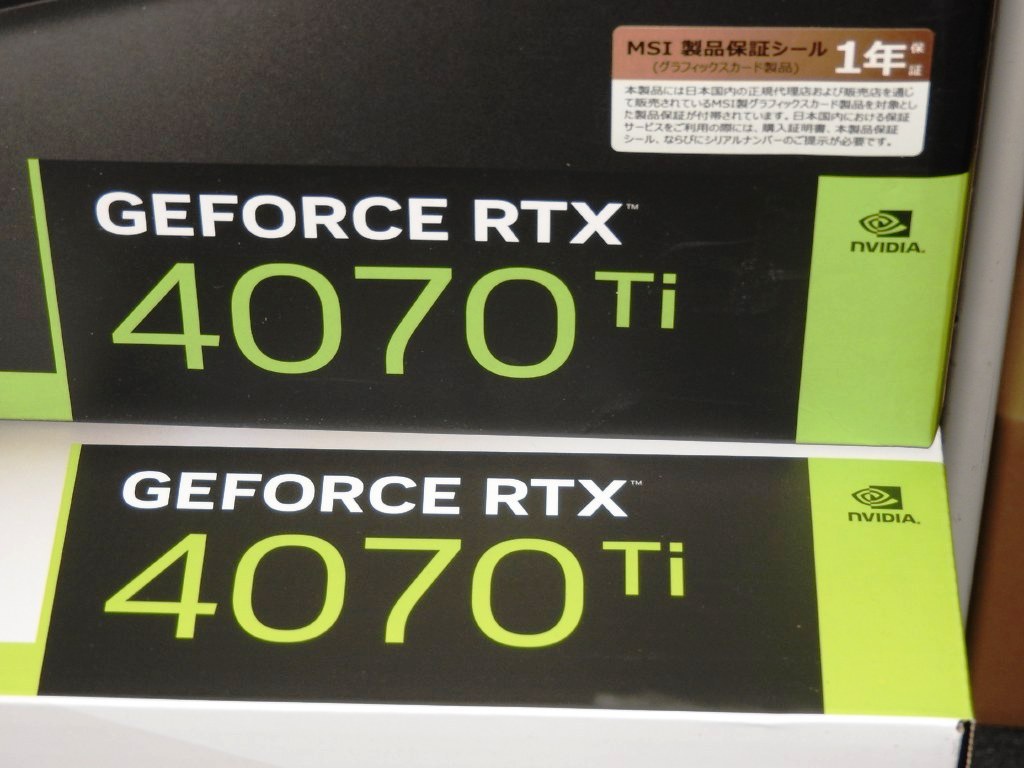 14万円台から購入できるGeForce RTX 4070 Ti搭載カードの販売が 