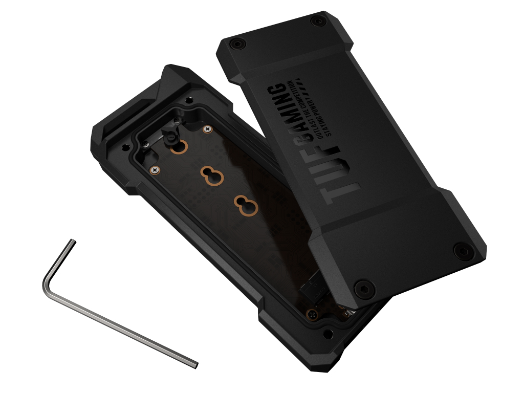防水・防塵・耐衝撃仕様のM.2 SSDケース、ASUS「TUF Gaming