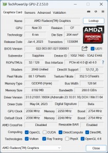 SAPPHIRE PULSE Radeon RX 7600 GAMING 8GB GDDR6