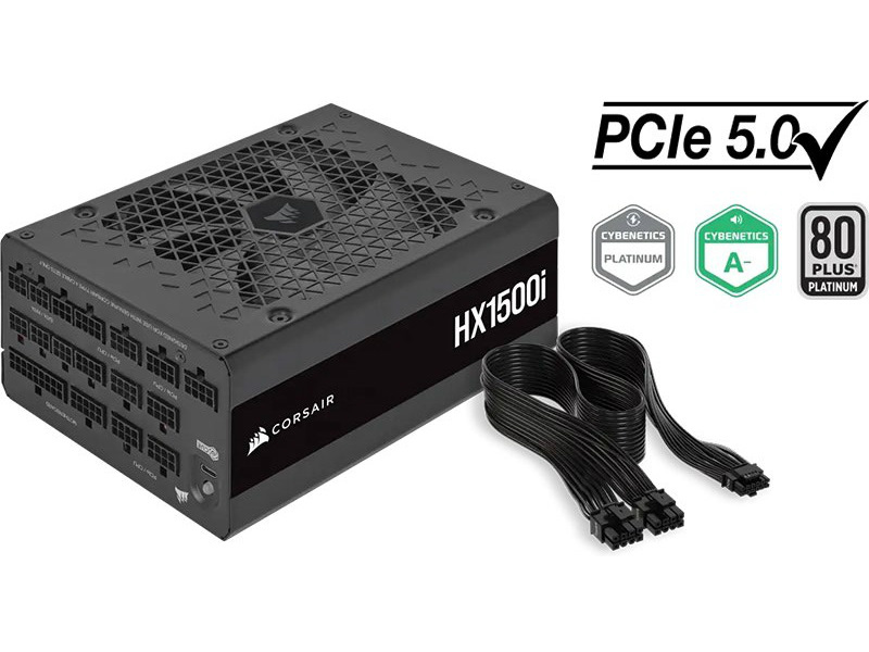 ATX3.0/PCIe5.0対応の1,500W PLATINUM電源、CORSAIR「HX1500i ATX 3.0