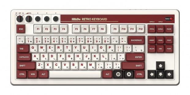 ファミコン風デザインのメカニカルキーボード「8BitDo Retro 