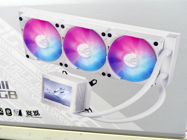ROG 水冷のファンホワイト argb3個 - PCパーツ