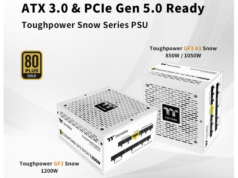 Thermaltake、ATX 3.0/PCIe 5.0対応電源ユニット「Toughpower GF3/GF