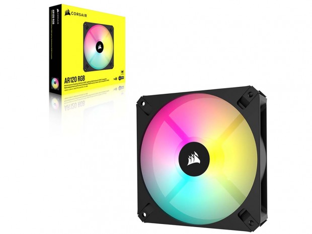 RGB LEDを8個内蔵した120mm PWMファン、CORSAIR「AR120 RGB」「AR120 RGB White」発売