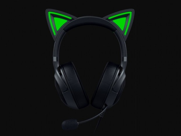 ネコミミが前より大きくなった有線ゲーミングヘッドセット「Razer Kraken Kitty V2」発売