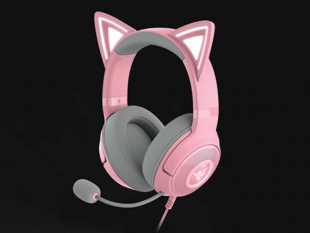Razer 有線ヘッドフォン 猫耳ピンク値下げ不可 - ヘッドフォン