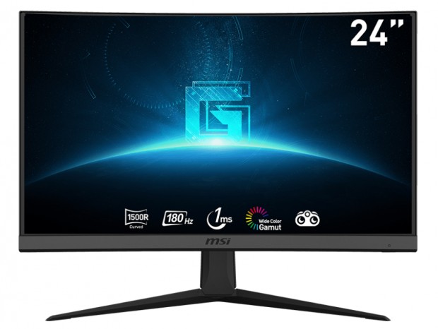 180Hz/1ms対応の23.6型湾曲ゲーミング液晶ディスプレイ、MSI「G24C6 E2」