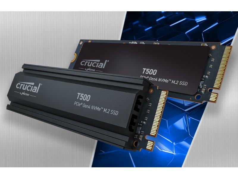 ワットパフォーマンスが40％向上したPCIe 4.0 SSD、Crucial「T500