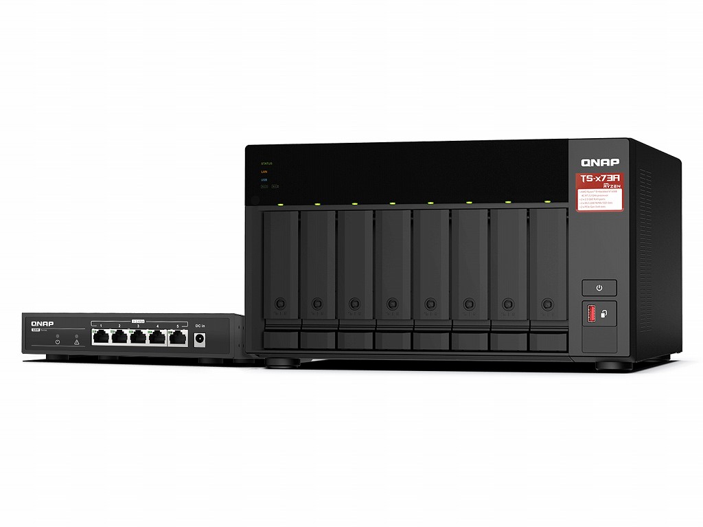 QNAP、2.5G NAS＆スイッチのセット「TS-873A+QSW-1105-5T Bundle Pack