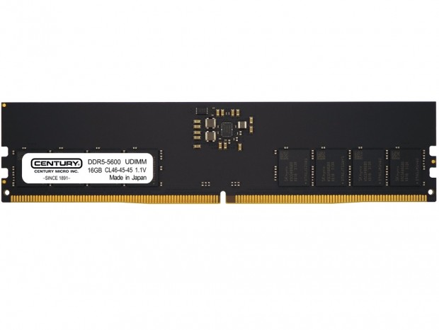 最高5,600MT/sまでラインナップするJEDEC準拠のDDR5メモリがセンチュリーマイクロから