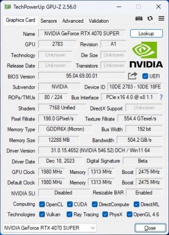 GeForce RTX 4070 SUPER