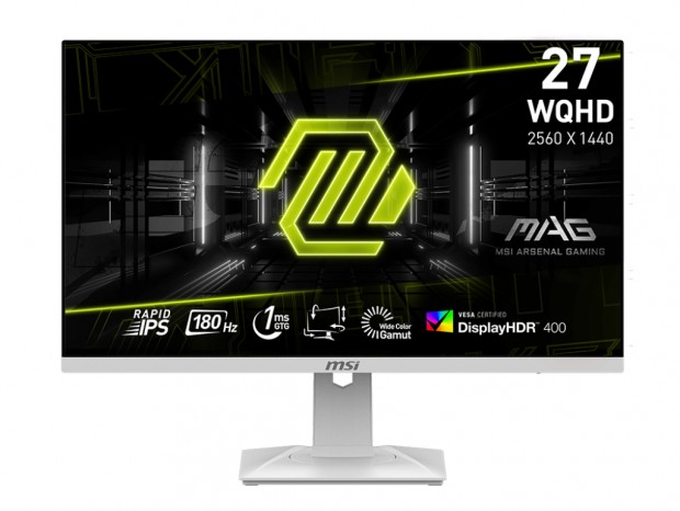 RAPID IPSを採用するホワイトカラーの27型WQHDゲーミング液晶、MSI「MAG 274QRFW」