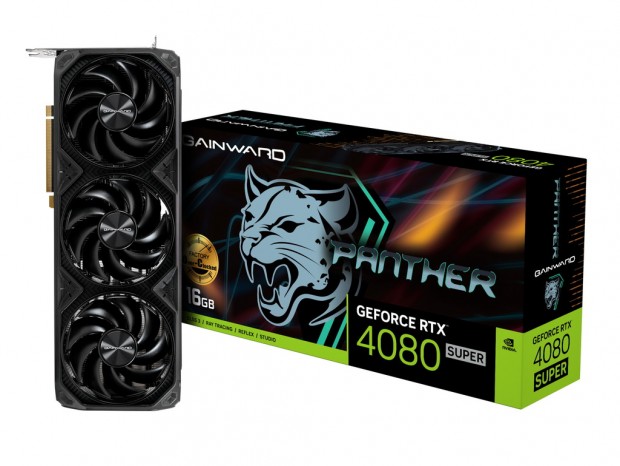 GAINWARD、3連ファンの高冷却クーラーを備えた「RTX 4080 SUPER PANTHER OC」