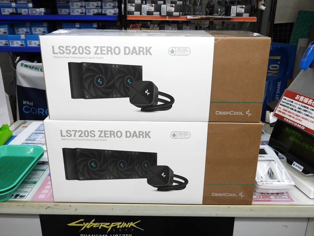 価格も手頃なブラックカラーのAIO水冷、DeepCool「LS-S ZERO DARK」シリーズ発売開始 エルミタージュ秋葉原