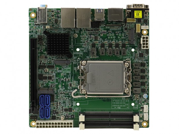 4系統のディスプレイ出力を備えた第14世代Intel Core対応Mini-ITXマザーボードがiBASEから