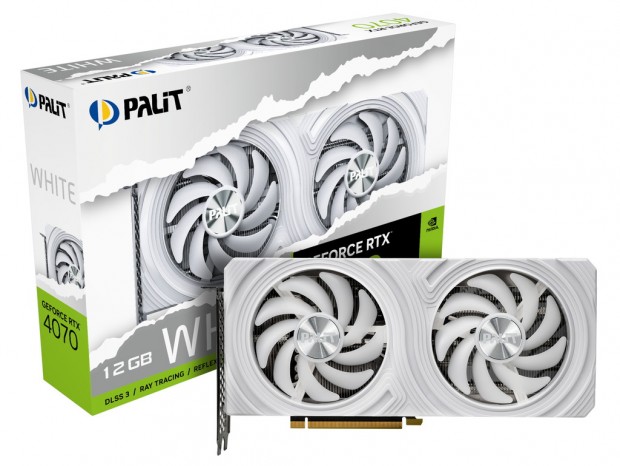 Palit、全身ホワイトカラーの「GeForce RTX 4070 White 12GB GDDR6X」など2製品