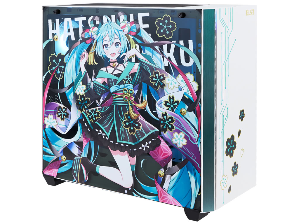 ブルーグリーン系カラーで「初音ミク」を表現したコラボPCがエルザジャパンから - エルミタージュ秋葉原