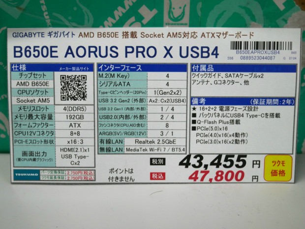 B650E AORUS PRO X USB4