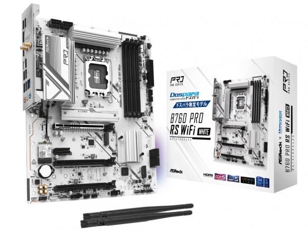 ホワイトカラーのB760マザーボード、ASRock「B760 Pro RS WiFi White」シリーズ計3モデル