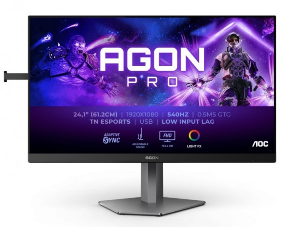 540Hz/0.5ms対応の24.1型フルHDゲーミング液晶、AOC「AG246FK」