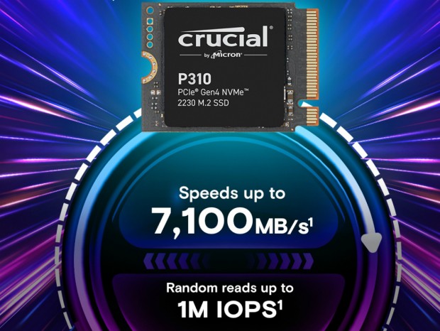 最高7,100MB/sのポータブルゲーミングPC向けM.2 2230 SSD、Crucial「P310」シリーズ