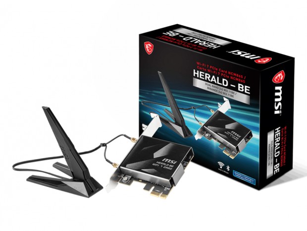 最大転送速度5.8GbpsのWi-Fi 7ワイヤレス拡張カード、MSI「HERALD-BE WIFI 7 MAX」