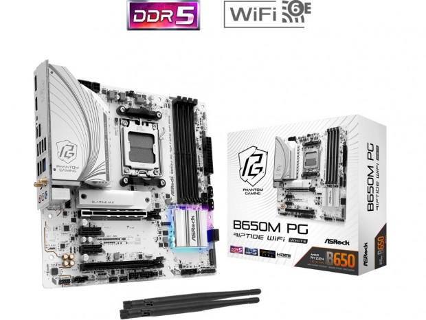 B650採用MicroATXゲーミングマザーボード、ASRock「B650M PG Riptide WiFi」に新色ホワイト追加