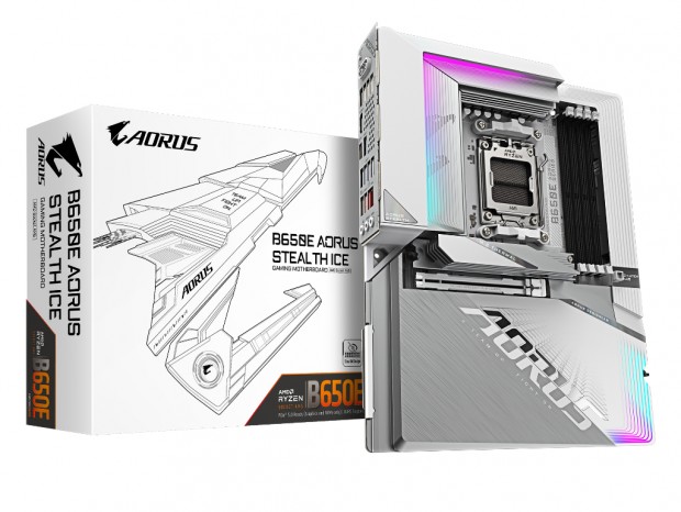 GIGABYTE、B650Eチップ採用の背面コネクタマザーボード「AORUS B650E STEALTH」