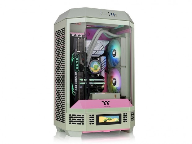 Thermaltake、八角柱のショーケース型ミニタワー「The Tower 300」に抹茶×梅など新色