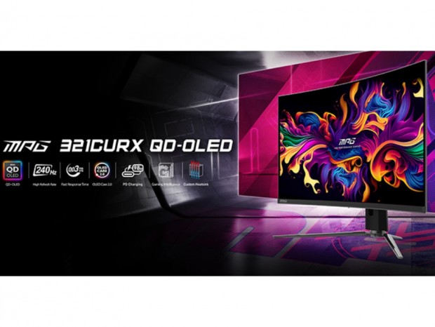 240Hz/0.03msのQD-OLED採用32型4K湾曲ゲーミングディスプレイ、MSI「MPG 321CURX QD-OLED」