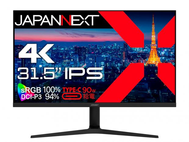 JAPANNEXT、90W給電対応USB Type-Cポートを搭載した31.5型4K液晶ディスプレイなど2種