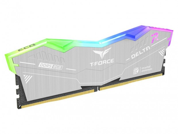 再生アルミニウムヒートシンク搭載のDDR5 OCメモリ、Team「DELTA RGB ECO DDR5」