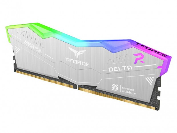 再生アルミニウムヒートシンク搭載のDDR5 OCメモリ、Team「DELTA RGB ECO DDR5」