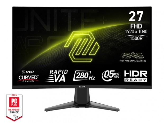 280Hz/0.5ms対応の27型湾曲フルHDゲーミング液晶、MSI「MAG 276CXF」