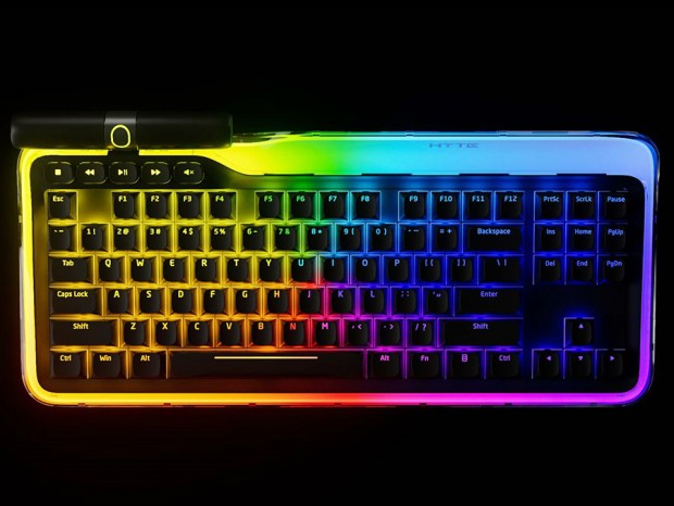 155灯LEDとクリスタルポリカーボネート採用の光るテンキーレスキーボード、HYTE「Keeb TKL」