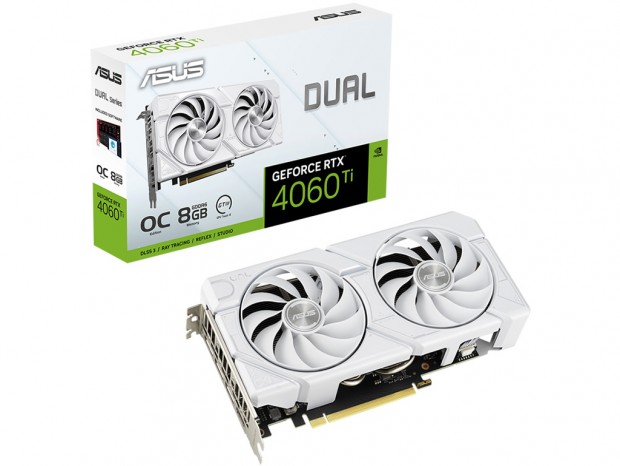 ASUS Dual EVOシリーズからホワイト色のRTX 4060 Ti/4060搭載グラフィックスカード