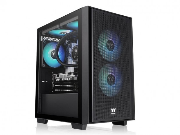 フロントメッシュのミニタワーPCケース、Thermaltake「Versa H16 TG ARGB」