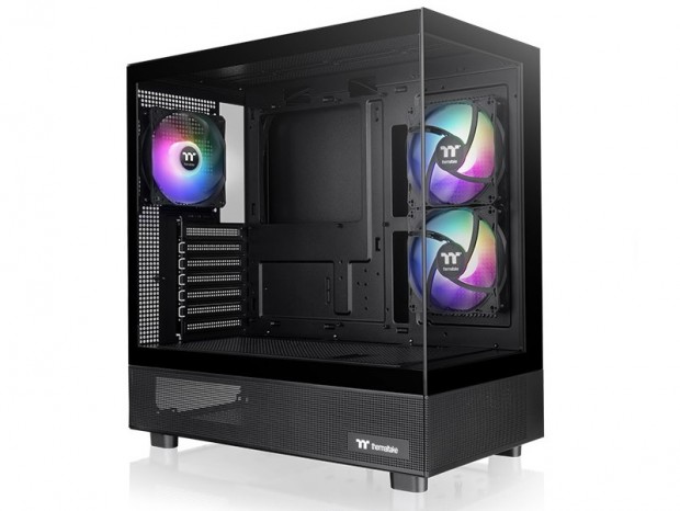 3基のARGBファンを搭載するピラーレスPCケース、Thermaltake「View 270 TG ARGB Plus」