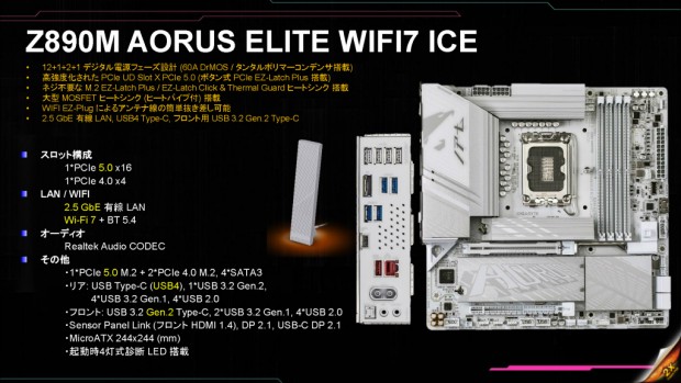 Z890M AORUS ELITE WIFI7 ICE