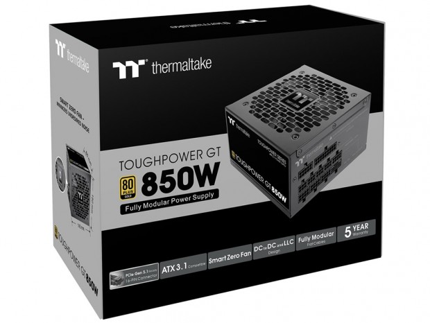 Thermaltake、ATX 3.1規格準拠のショート電源「TOUGHPOWER GT」シリーズ発売