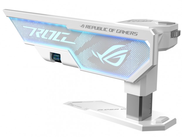 Aura Sync対応VGAホルダー、ASUS「ROG Herculx Graphics Card Holder」に新色ホワイト追加